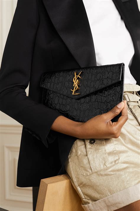 ysl clutch outfit|ysl crocodile clutch.